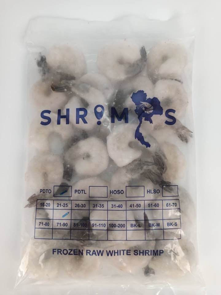 ภาพขนาดย่อ: กุ้งเด้ง Frozen Raw White Shrimp 105-155฿