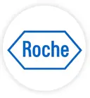 Logo de Roche – empresa global del sector salud que recibió formación en liderazgo y experiencia centrada en el cliente.