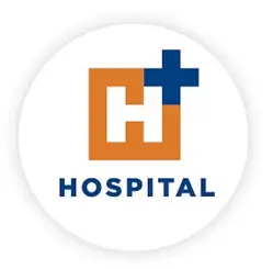 Logo de Hospital H+ México – institución de salud capacitada en experiencia del paciente y cultura de servicio.