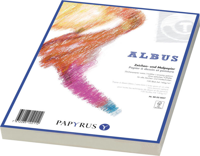 Fogli carta disegno formato A4 140 gr. bianca