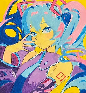 Manga character painting