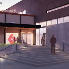 Artist's rendering of the new Vladem Contemporary in Santa Fe Gallery Association's Railyard Arts District.