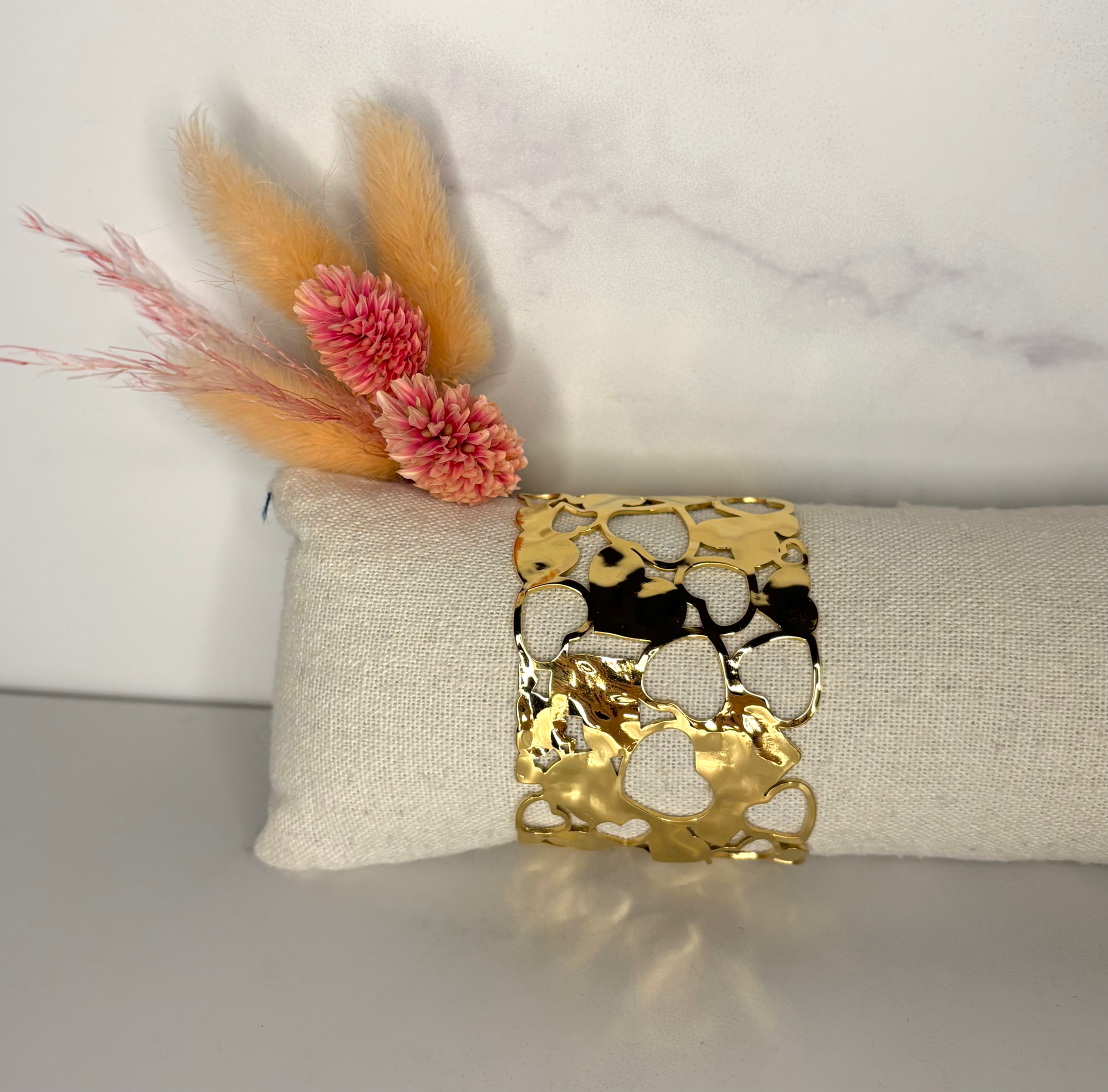 Bracelet Manchette Cœur 