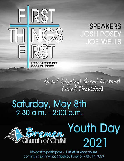 YOUTH DAY: First Things First