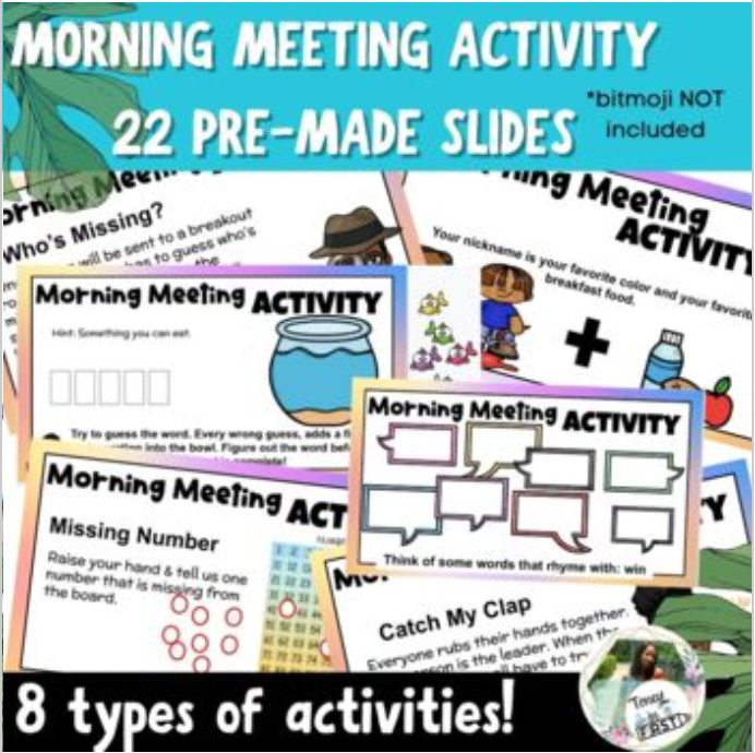 Thumbnail: Morning Meeting Sharing and Activity Slides