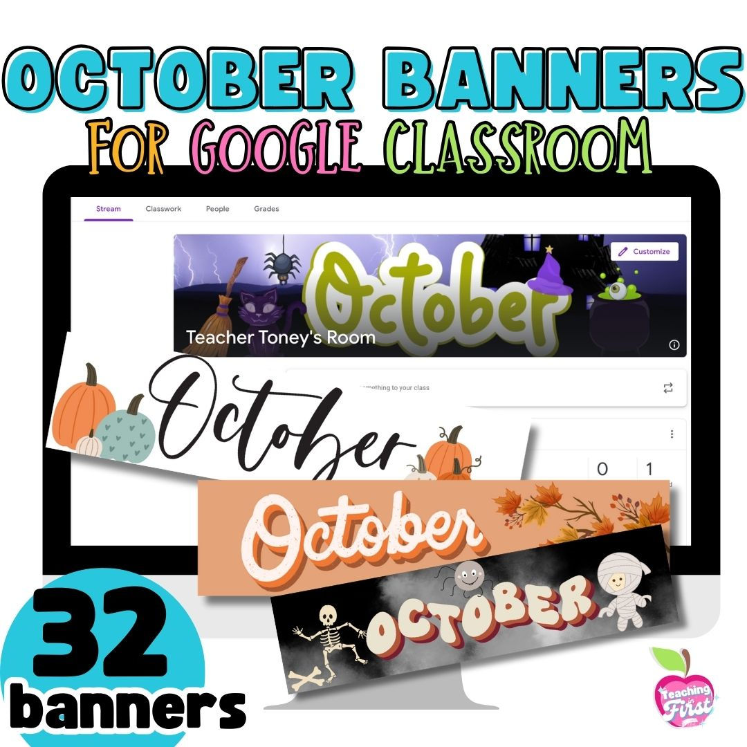 October Google Classroom Banners Headers