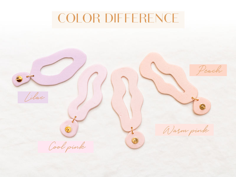 Thumbnail: Aurora Asymmetrical Statement Earrings - Warm Pink
