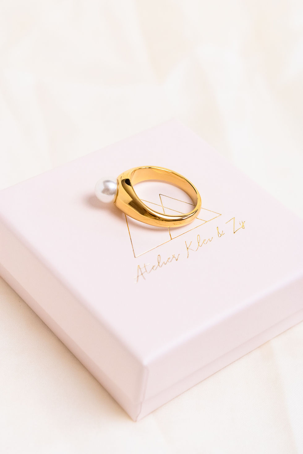 Thumbnail: Stainless Steel Pearl Ring