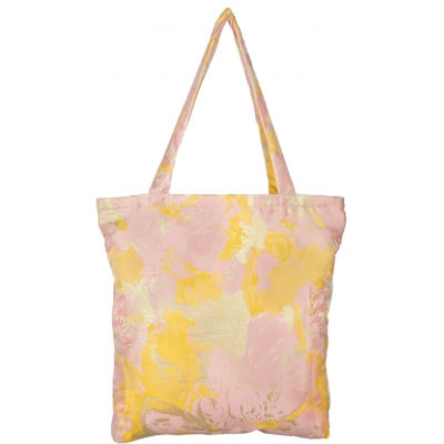 Thumbnail: Yellow & Pink Jacquard Shopper