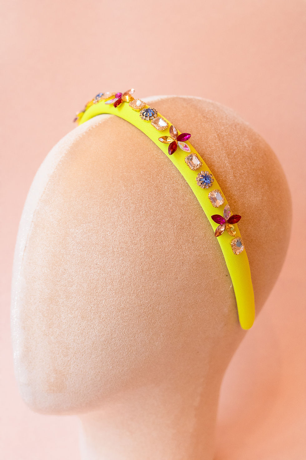 Thumbnail: Neon Lime Headband With Colored Embelishmenst