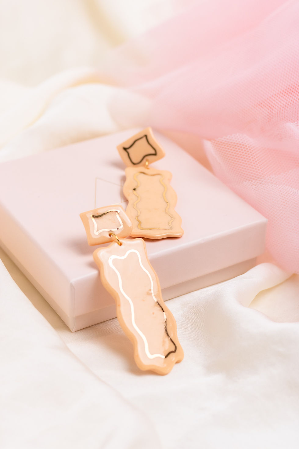 Thumbnail: The Mirror Earrings - Light Orange