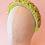 Thumbnail: XL Neon Green Velvet Headband with Crystals