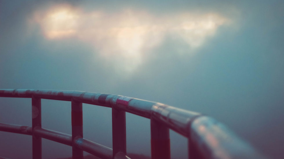 A new love for handrails during the trek of Hawaii's Haleakala