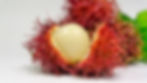 An exotic rambutan from a market in Southeast Asia