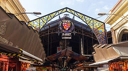 The most famous open market in Barcelona, La Boqueria