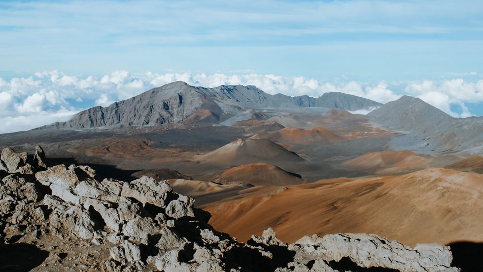 Colorful mountain range of Haleakala in Hawaii