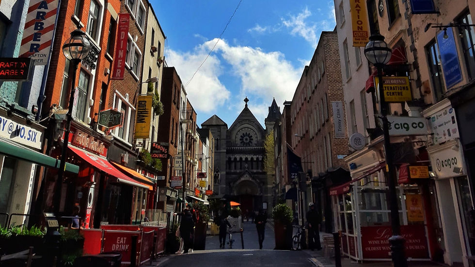 Standing on Grafton Street in Dublin, looking east down St Annes. Culture of Ireland