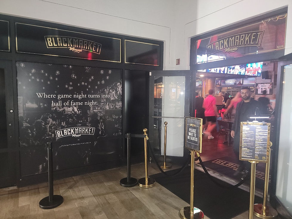 Black Market Miami sports bar & grill, a highlight of South Florida dining