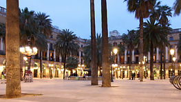 Placa Reial is close to Las Ramblas and one of the busiest squares in Barcelona