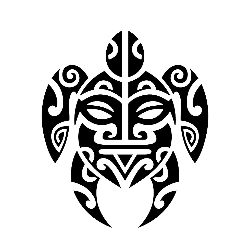 Turtle Maori Tattoo Print