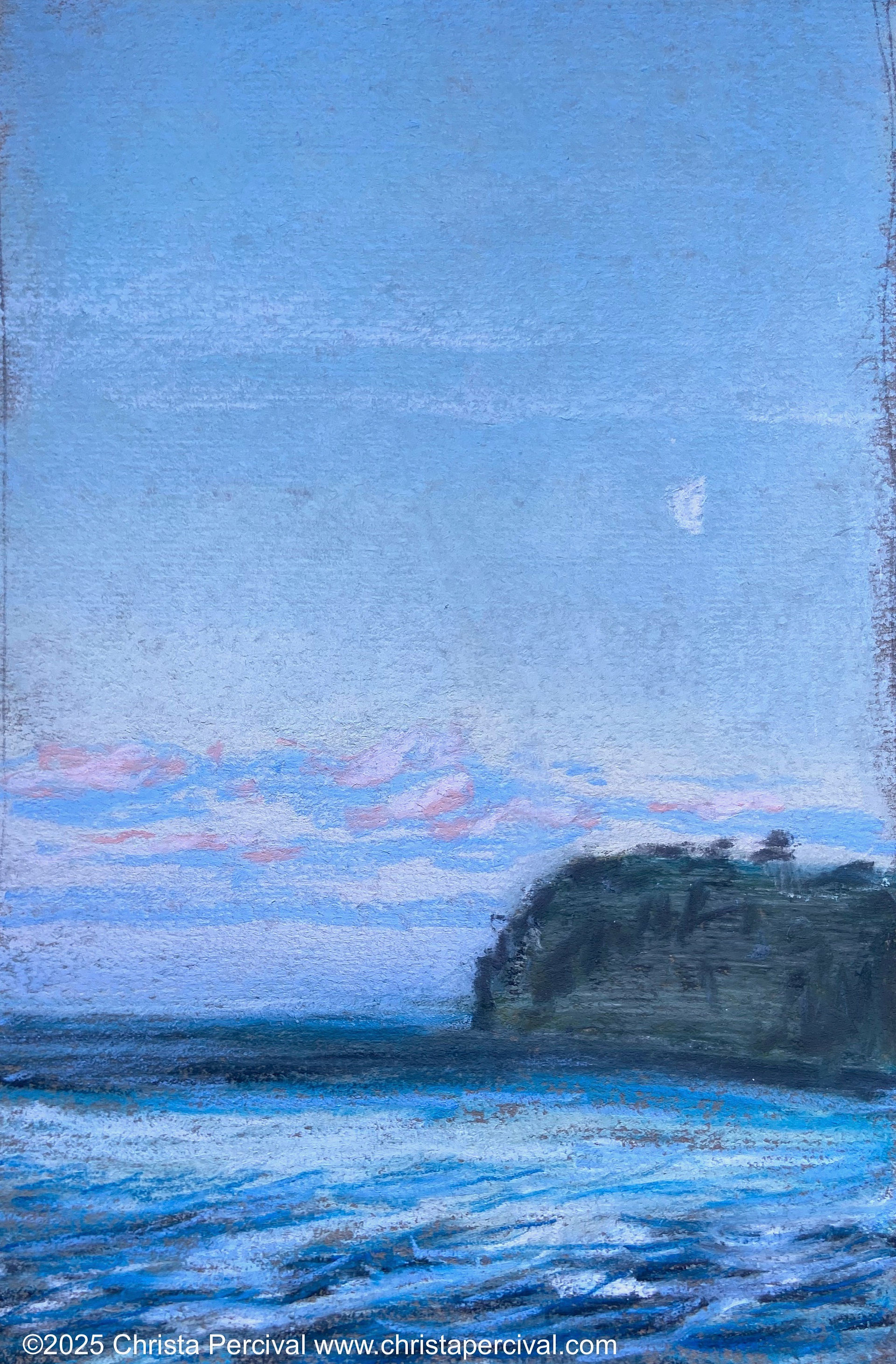 Gibbous Moon at Sunrise, Devil's Point