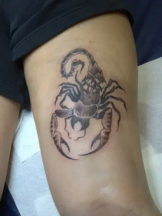 scorpion illustrative tattoo