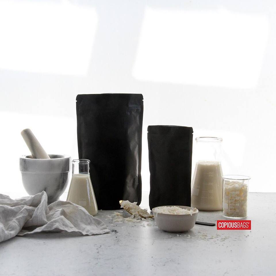 Thumbnail: Stand Up Pouch Resealable Zip Lock Pouch - BLACK MATTE - 1oz