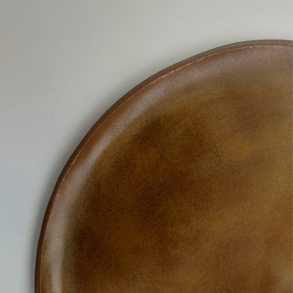 Burnt Amber Platter Plate