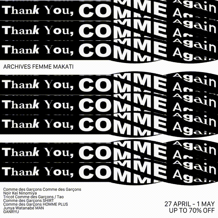 Thank you Comme Again