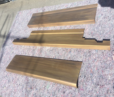 Patina finish doorstep