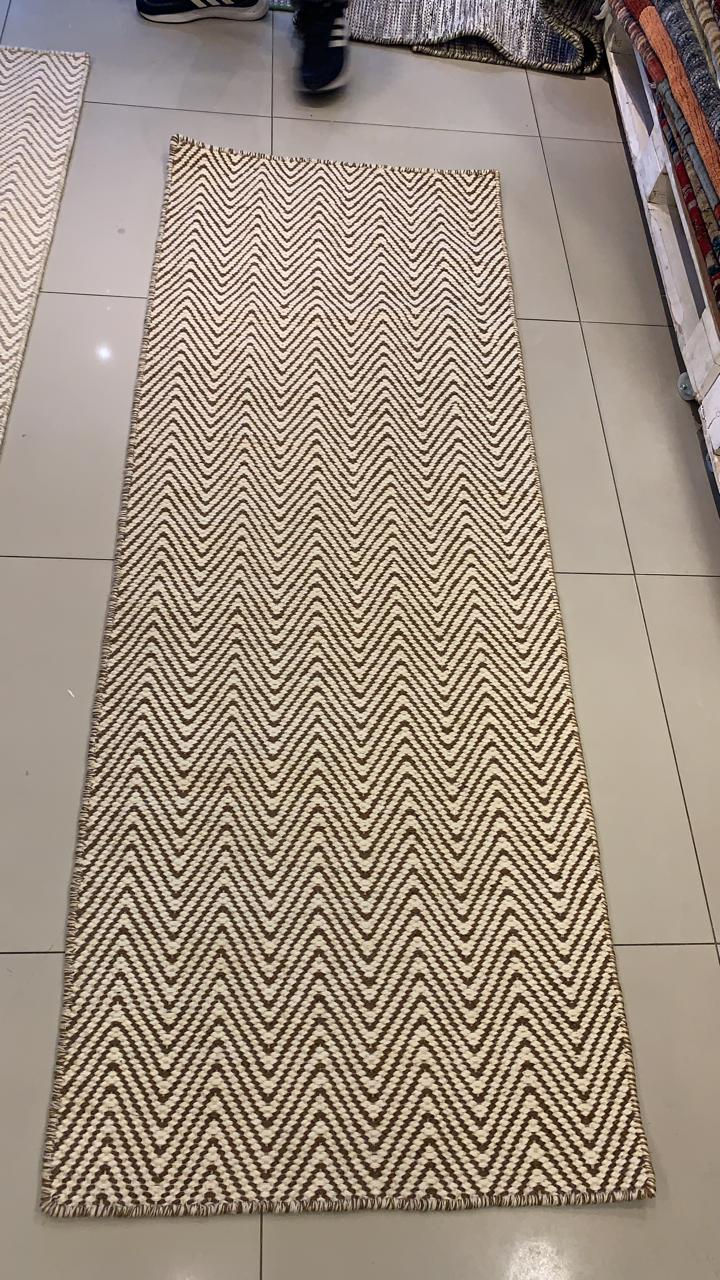 KILIM CHEVRON BEGE 2,00 x 0,70