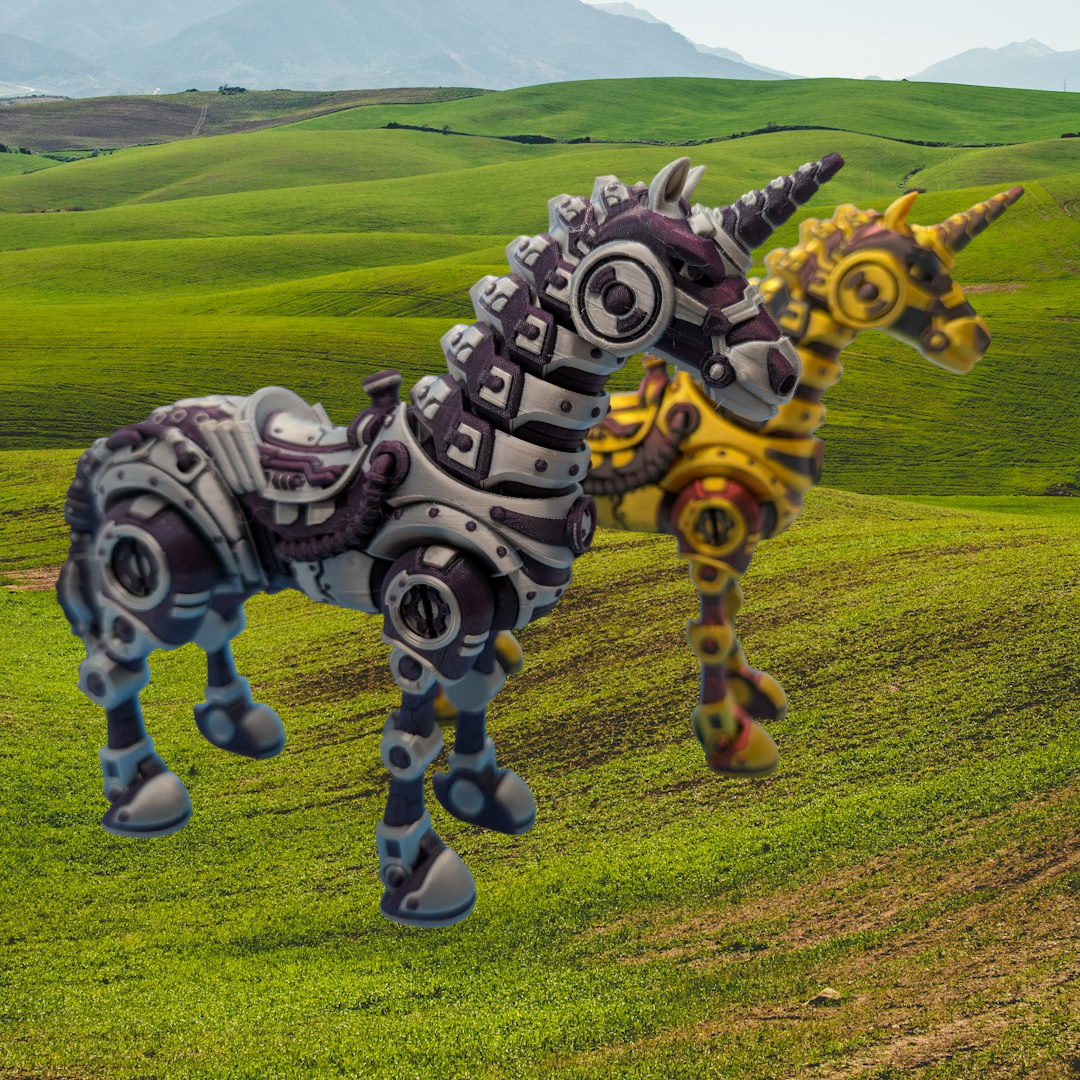 Steampunk Unicorn or Horse Articulated Figurine