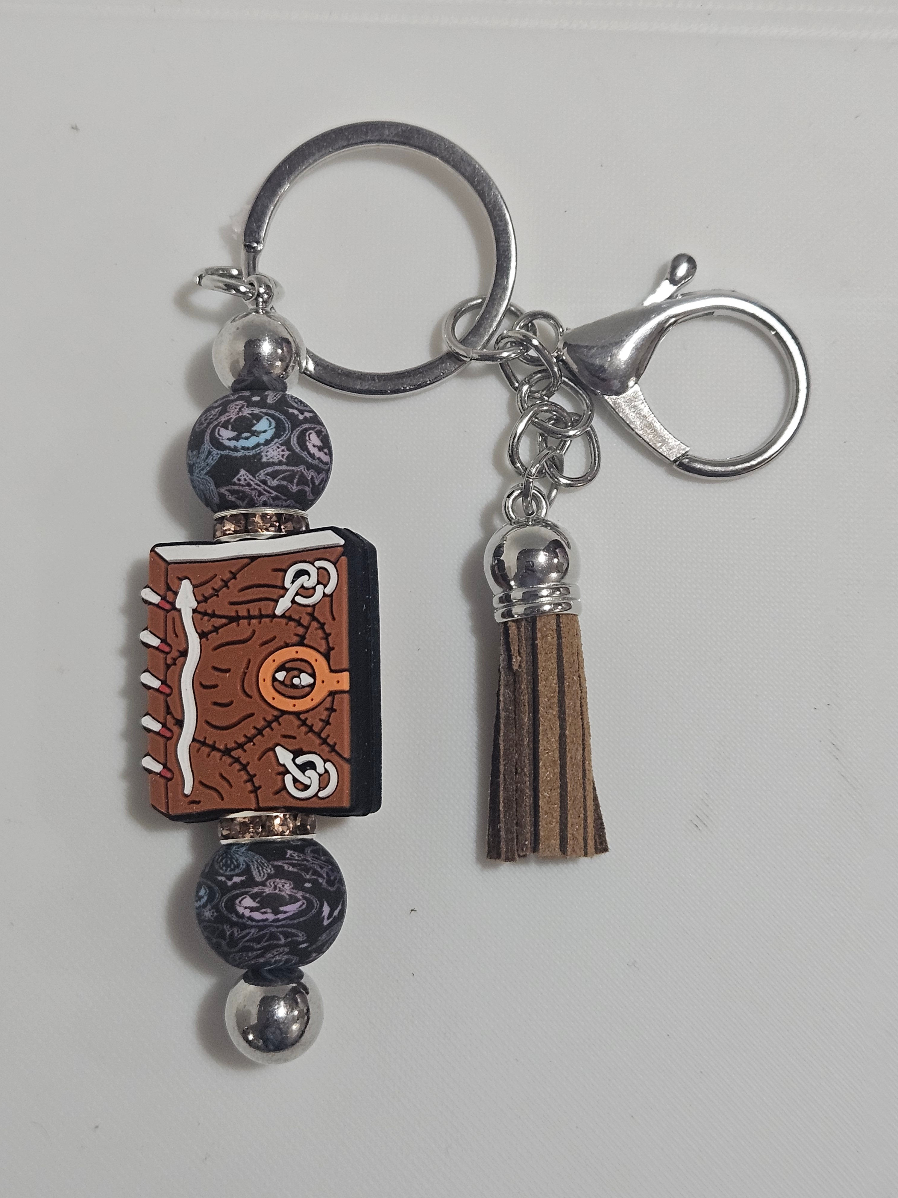 Halloween book keychain