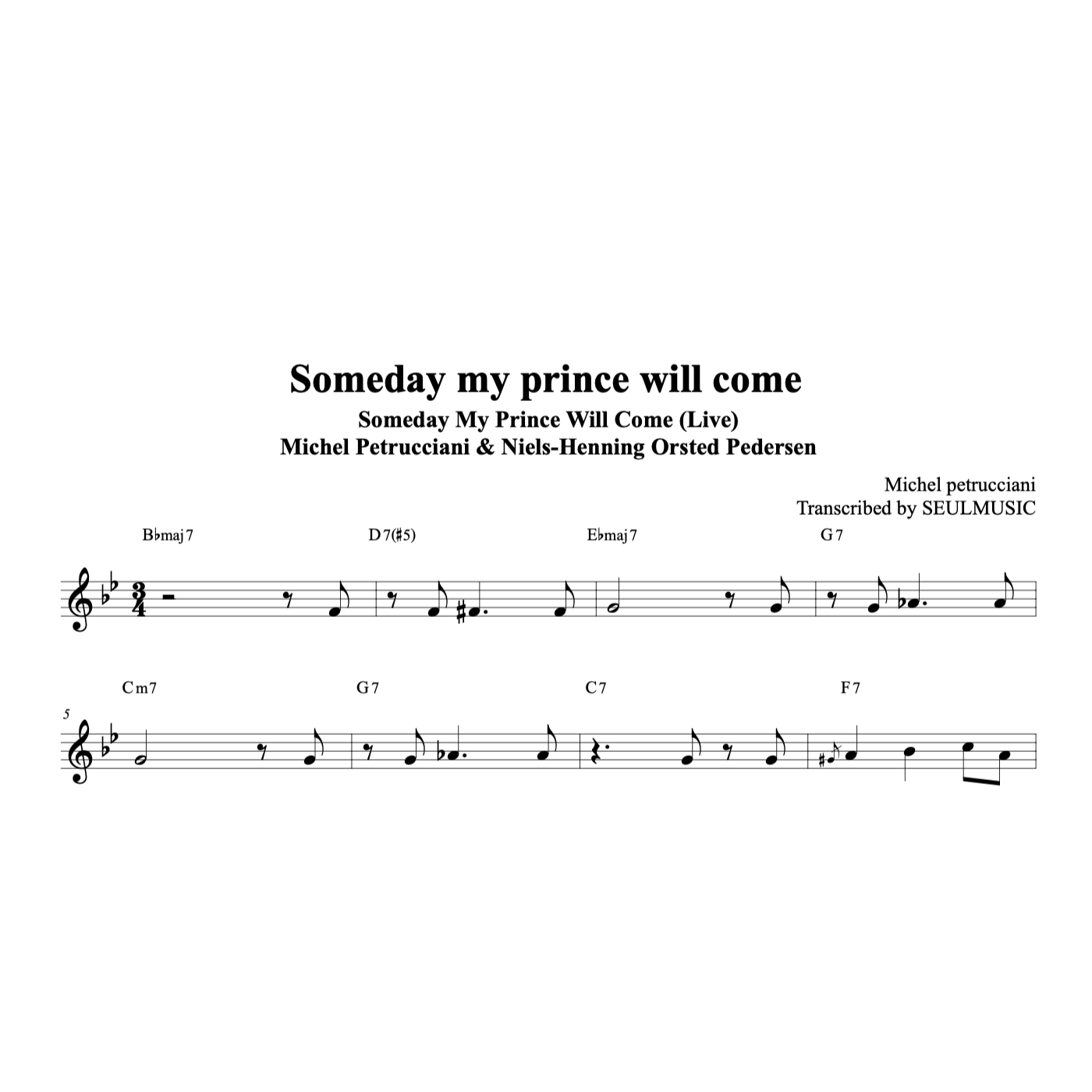 Someday my prince will come - Michel Petrucciani