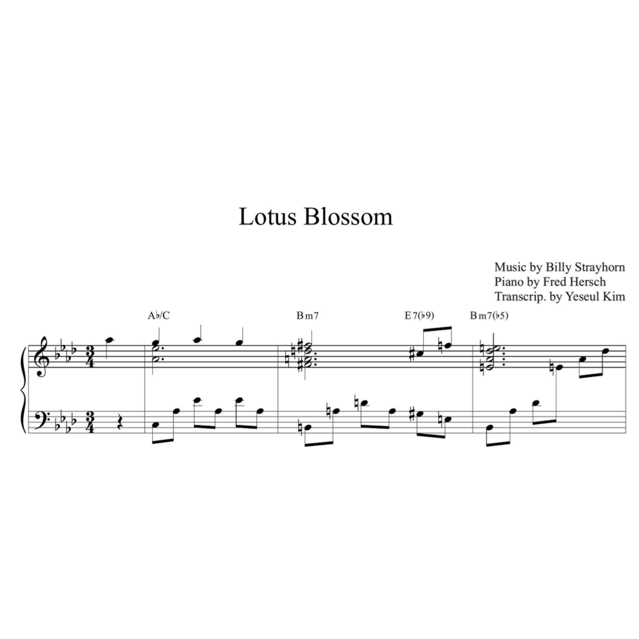 Lotus Blossom - Fred Hersch (Full Transcription)