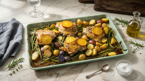 Sheet Pan Lemon Garlic Chicken with Vegetables