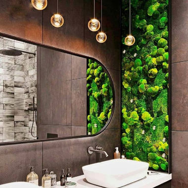 moss wall installation