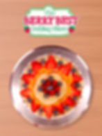 Close up of fruit tart.