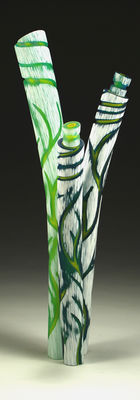 Mint Green Flow 20x7x5 blown carved glass.jpg