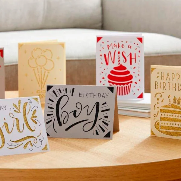 Biglietti Con Inserti Cricut Joy | Crema E Canna Di Fucile | Per Creatività - Foto 3