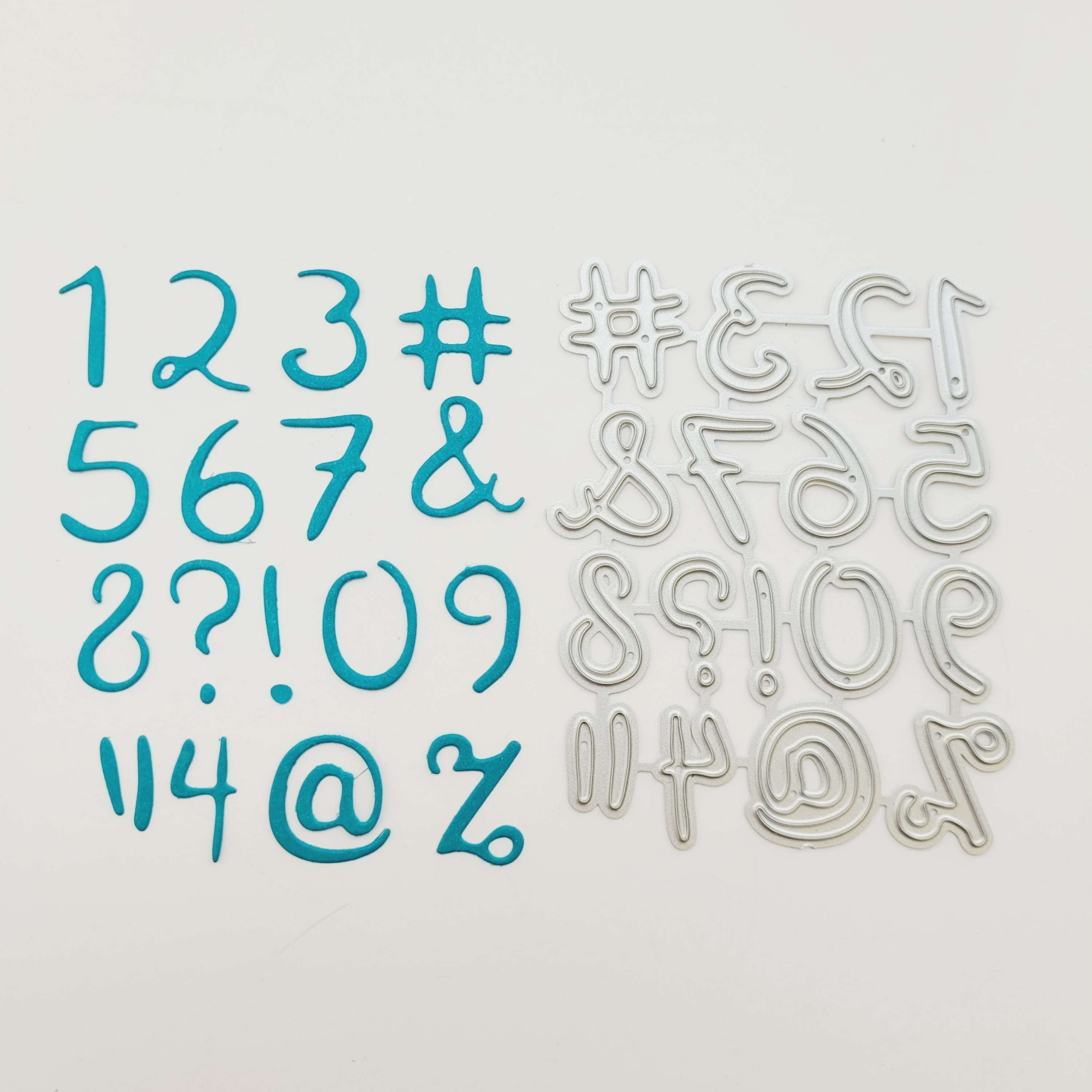 Troquel numeros cursivos