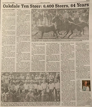 Photo of Oakdale Ten Steer: 6,400 Steers, 64 Years article by Devin Griffith