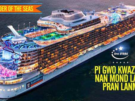 Premye fwa pi gwo bato mond lan te resi pran lanmè