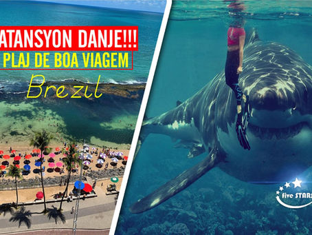 Plaj Boa Viagem nan peyi Brezil, atansyon reken !!!