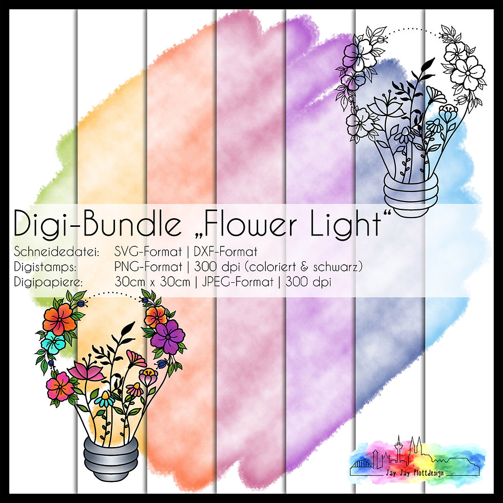 Digi-Bundle "Flower Light" - zum plotten, drucken, sublimieren, basteln und mehr