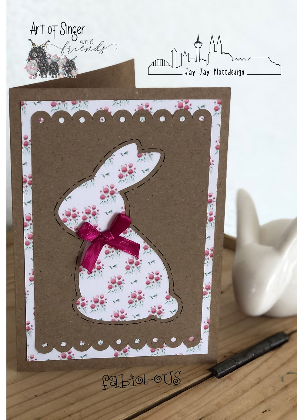 Miniaturbild: Plotterdatei Osterkarte Osterhase