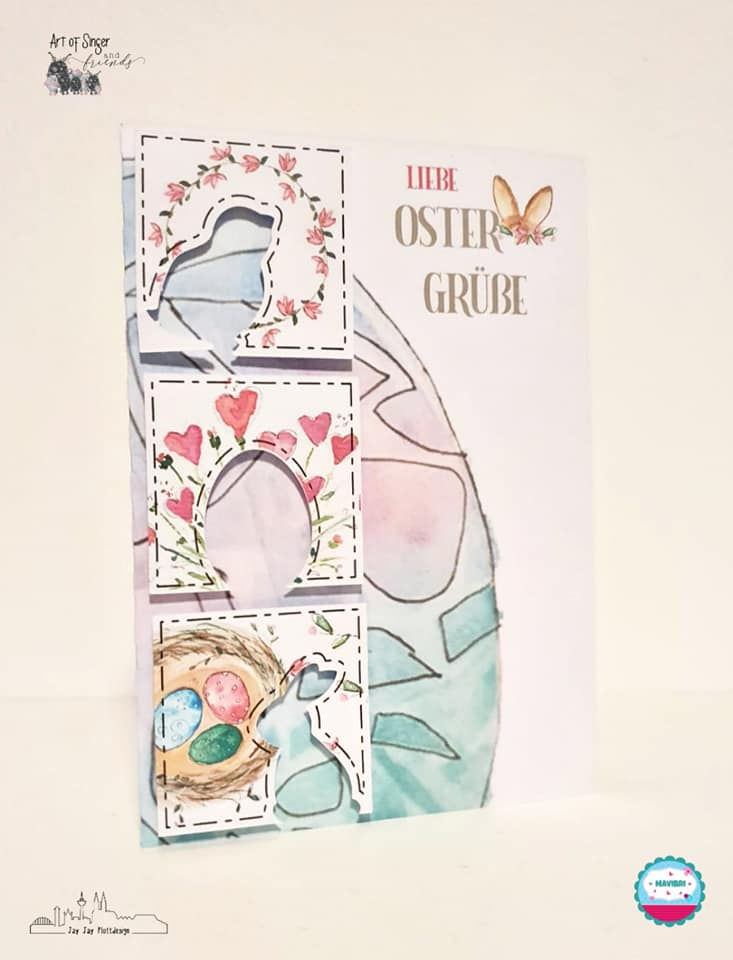 Miniaturbild: Plotterdatei Osterkarte Kleines Dreierlei