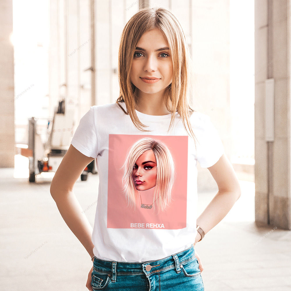Футболка с надписью Bebe RENXA