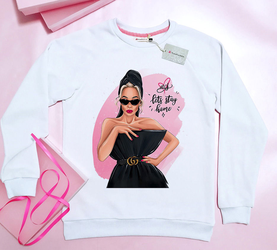 Свитшот Давай останемся дома