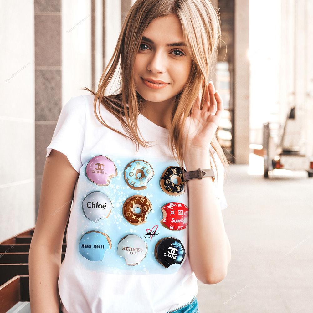 Футболка женская с принтом Вкусняшки